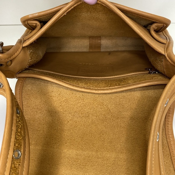 COACH Rambler's Legacy Vintage Tan Leather Shoulder Crossbody Bag 9061 - Picture 12 of 17